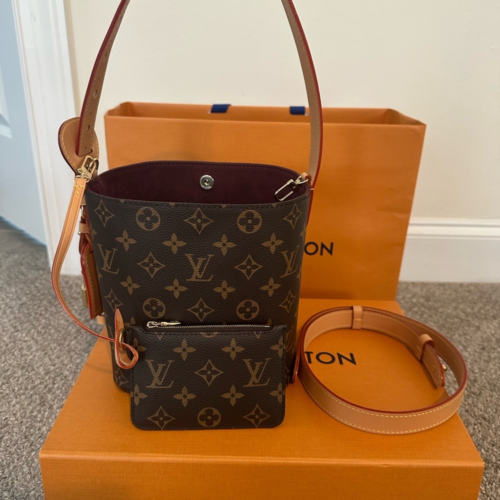 Louis Vuitton Brown and Tan Monogram Bucket Bag